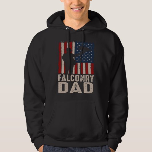 Falconry Dad Falconer Hawker Falcon  Hawking Exper Hoodie (Voorkant)