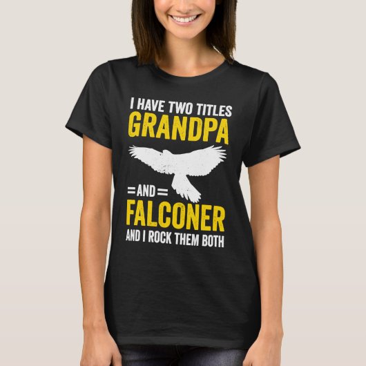 Falconry Grandpa and Falconer T-shirt (Voorkant)