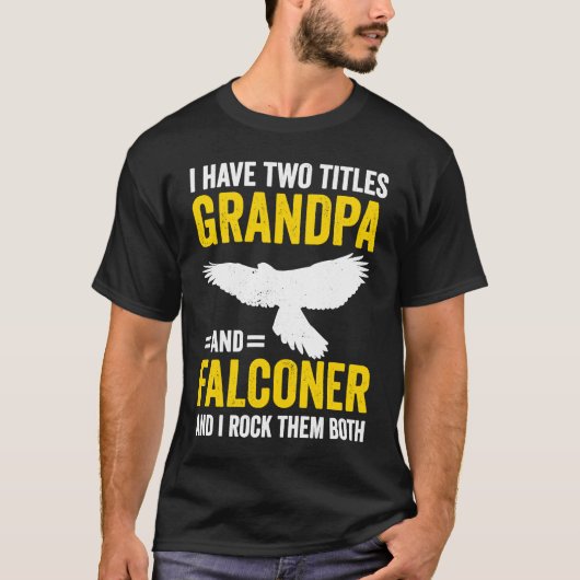 Falconry Grandpa and Falconer T-shirt (Voorkant)