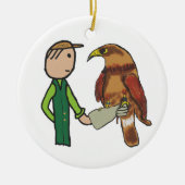 Falconry Keramisch Ornament (Voorkant)