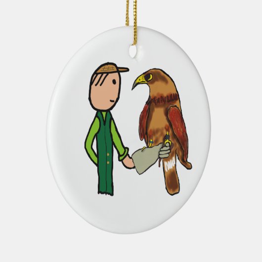 Falconry Keramisch Ornament (Rechts)