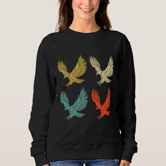 Falconry Retro Eagle and Hawk and Falcon Trui (Voorkant)
