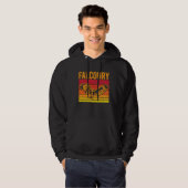 Falconry Retro Sunset Falcon Hoodie (Voorkant volledig)