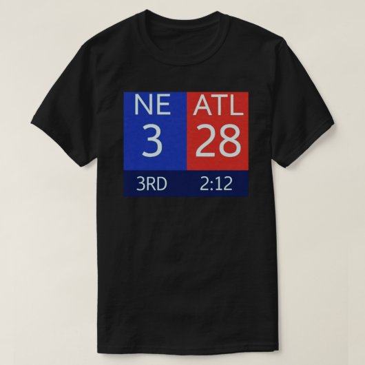 Falcons 28-3 lood t-shirt (Design voorkant)