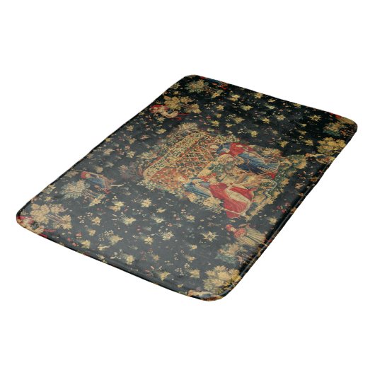 FALCONS BATH Red Blue Antiek medieval Badmat (Gekanteld)