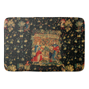 FALCONS BATH Red Blue Antiek medieval Badmat