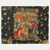 FALCONS BATH Red Blue Antiek medieval Fleece Deken (Voorkant (Horizontaal))