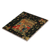 FALCONS BATH Red Blue Antiek medieval Tegeltje (Zijkant)