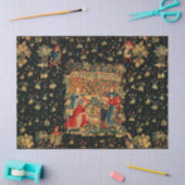 FALCONS BATH Red Blue Antiek medieval Tissuepapier (Craft)