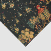 FALCONS BATH Red Blue Antiek medieval Tissuepapier (Detail)