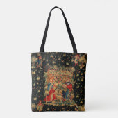 FALCONS BATH Red Blue Antiek medieval Tote Bag (Achterkant)