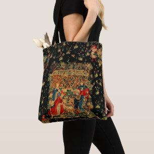 FALCONS BATH Red Blue Antiek medieval Tote Bag