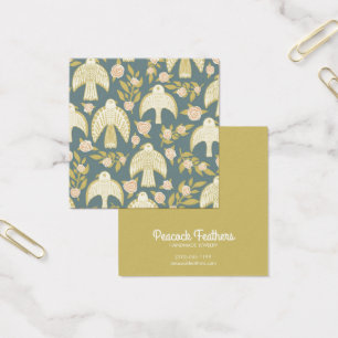 Falcons en Rozen die Ketting juwelen vertonen Vierkante Visitekaartjes