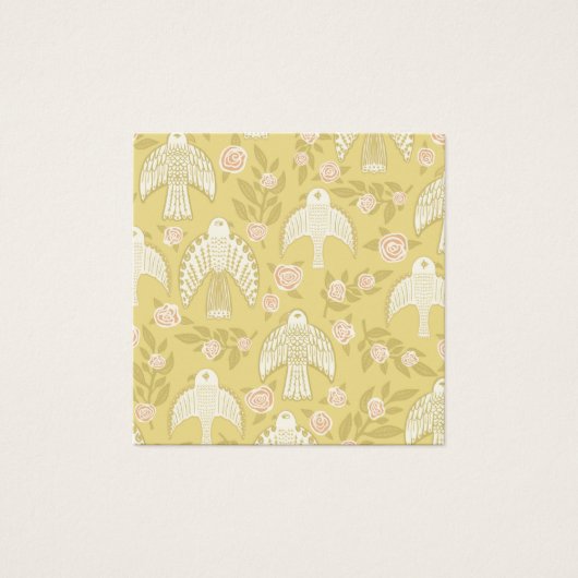 Falcons en Rozen die Ketting juwelen vertonen Vierkante Visitekaartjes (Voorkant)