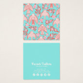 Falcons en Rozen die Ketting juwelen vertonen Vierkante Visitekaartjes (Voorkant /achterkant)