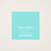 Falcons en Rozen die Ketting juwelen vertonen Vierkante Visitekaartjes (Achterkant)