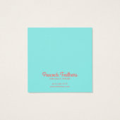 Falcons en Rozen die Ketting juwelen vertonen Vierkante Visitekaartjes (Achterkant)