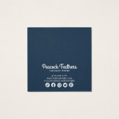 Falcons en Rozen die Ketting juwelen vertonen Vierkante Visitekaartjes (Achterkant)