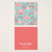 Falcons en Rozen die Ketting juwelen vertonen Vierkante Visitekaartjes (Voorkant /achterkant)