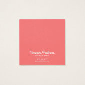 Falcons en Rozen die Ketting juwelen vertonen Vierkante Visitekaartjes (Achterkant)