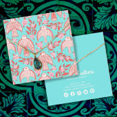 Falcons en Rozen die Ketting juwelen vertonen Vierkante Visitekaartjes