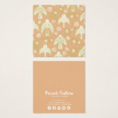 Falcons en Rozen die Ketting juwelen vertonen Vierkante Visitekaartjes (Voorkant /achterkant)