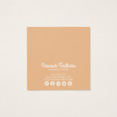 Falcons en Rozen die Ketting juwelen vertonen Vierkante Visitekaartjes (Achterkant)