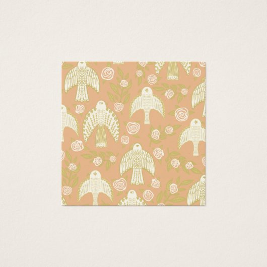 Falcons en Rozen die Ketting juwelen vertonen Vierkante Visitekaartjes (Voorkant)