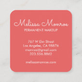 Falcons en Rozen Elegant Boho Aqua Pink Vierkante Visitekaartje (Achterkant)