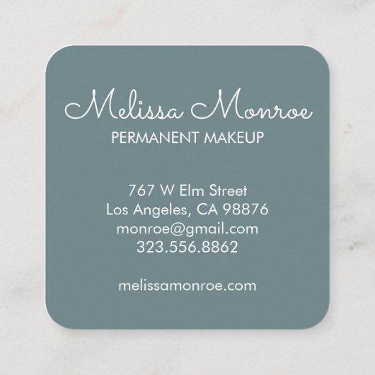 Falcons en Rozen Elegant Boho Vierkante Visitekaartje (Achterkant)