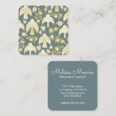 Falcons en Rozen Elegant Boho Vierkante Visitekaartje (Voorkant / Achterkant)