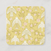 Falcons en Rozen Elegant Boho Vierkante Visitekaartje (Voorkant)