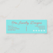 Falcons en Rozen Elegant botanische eminine Mini Visitekaartje (Achterkant)