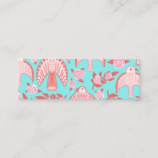 Falcons en Rozen Elegant Mini Visitekaartje (Voorkant)