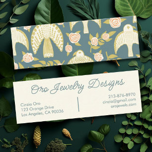 Falcons en Rozen Elegant Mini Visitekaartje