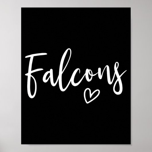 Falcons High School Falcons Sportteam Dames Poster (Voorkant)
