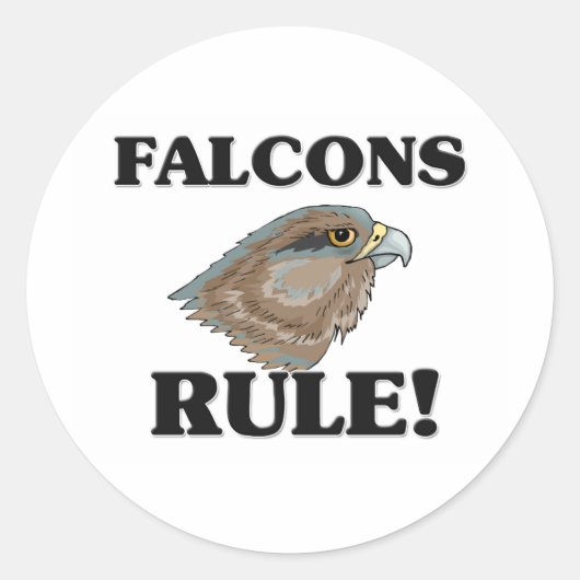 FALCONS-regel! Ronde Sticker (Voorkant)