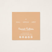 Falcons & Roses Cute Clothing Size Price Hang Tag  Vierkante Visitekaartjes (Achterkant)