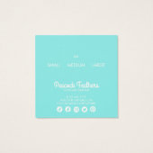 Falcons & Roses Cute Clothing Size Price Hang Tag  Vierkante Visitekaartjes (Achterkant)