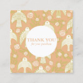 Falcons & Rozen Chique Elegante Orde Dank u Vierkante Visitekaartje (Voorkant)