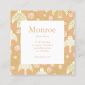 Falcons & Rozen Chique Elegante Orde Dank u Vierkante Visitekaartje (Achterkant)