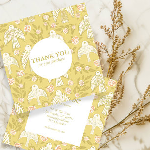 Falcons & Rozen Chique Elegante Orde Dank u Vierkante Visitekaartje