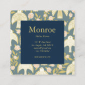 Falcons & Rozen Chique Elegante Orde Dank u Vierkante Visitekaartje (Achterkant)