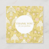 Falcons & Rozen Chique Elegante Orde Dank u Vierkante Visitekaartje (Voorkant)