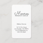 Falcons & Rozen Elegant geïllustreerd zwart wit Visitekaartje (Achterkant)