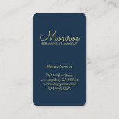 Falcons & Rozen Elegant geïllustreerde marine Visitekaartje (Achterkant)