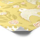 Falcons & Rozen Pattern Gold Poster (Hoek)
