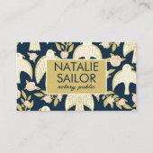 Falcons & Rozen QR Code Chique Moderne Notaris Ope Visitekaartje (Voorkant)