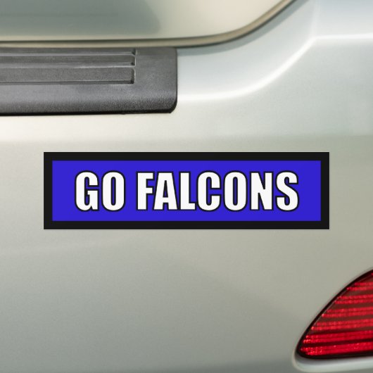 Falcons - Zwart blauw wit Bumpersticker (Op auto)