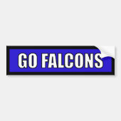 Falcons - Zwart blauw wit Bumpersticker (Voorkant)